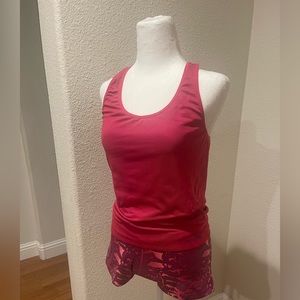 UNDER ARMOUR shorts and NEW BALANCE tank set